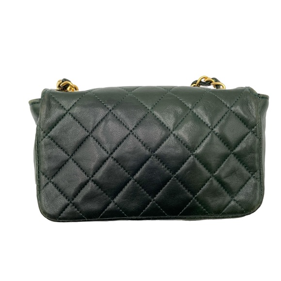 ✨$3150✨ Chanel Vintage Extra Mini Forest Green Flap Bag - Picture 3 of 10